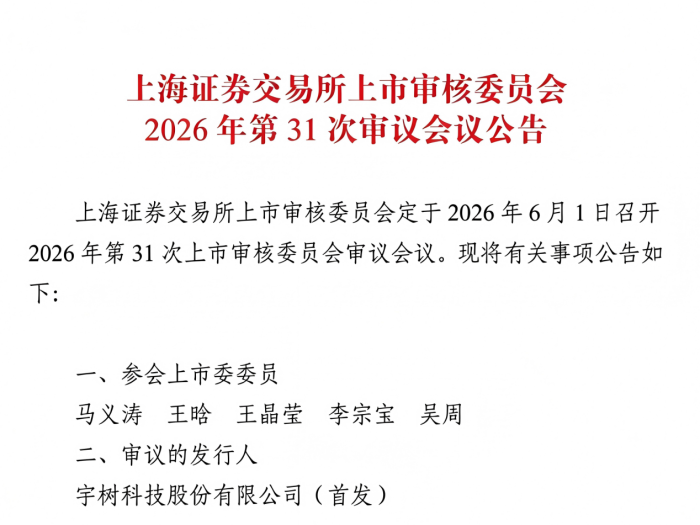 宇树科技通过现场检查，科创板IPO将于6月1日上会